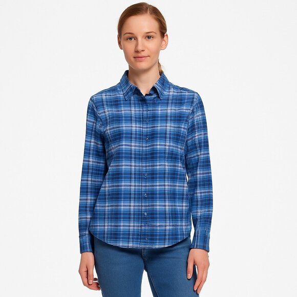 Wrangler Riggs Work wear  Blue Plaid Long Sleeve Shirt Size S NWT - Picture 1 of 5